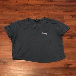 Blue crop top